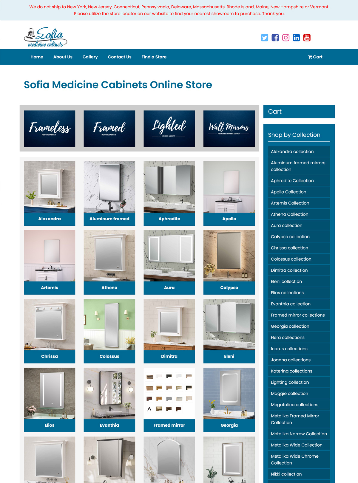 Sofia Medicine Cabinets Inc
